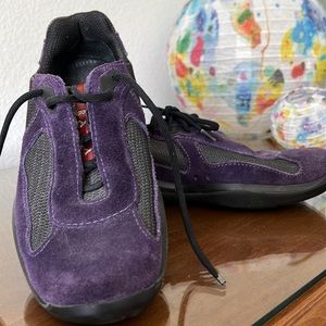 PRADA | Purple Suede Sneakers